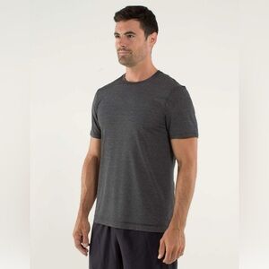 Lululemon Athletica Black and Gray Precision Tee Size Medium
